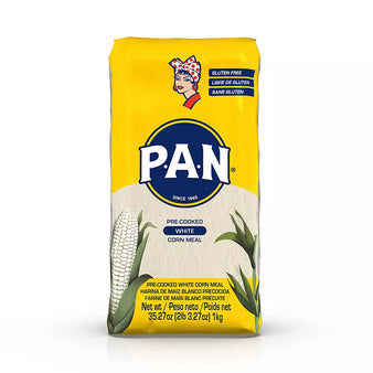 PAN Harina de Maiz Precocida | Pre Cooked Corn Meal | Gluten-free (2lb 1Kg)