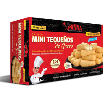 Panna Tequeños de Queso or Venezuelan Cheese Sticks, Pre-cooked, Ready-to-Bake (8 / 18 / 100 units)