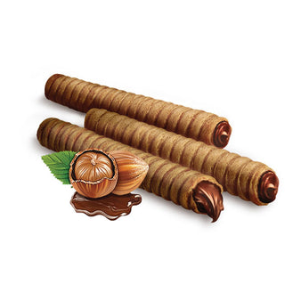 Pirucream Rolled Wafers with Chocolate and Hazelnut, 155 g 5.46 oz