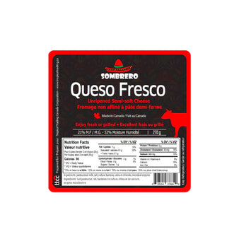 Sombrero Queso Fresco, Fresh Cheese 100% Natural, 270 g