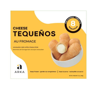 Arka Tequeños de Queso or Venezuelan Cheese Sticks, Pre-cooked, Ready-to-Bake, (8 units)