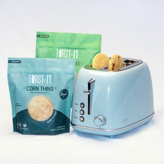 Toast-It Arepas Bundle Original + Chia y Linaza (Chia and Flaxseed), Pre Cooked, 19.63 oz 500 g each pack (10 Units)